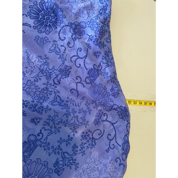 Two-Piece Dressbarn Floral Sheer Dress Set with Short-Sleeve Blouse & Sleeveless - Picture 15 of 16